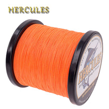 Load image into Gallery viewer, Hercules Pesca 4 Strands PE Braided Fishing Line Orange 100M 300M 500M 1000M 1500M 2000M Vissen Cord Wire
